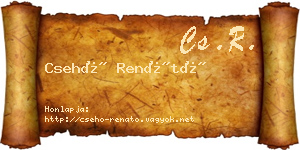 Csehó Renátó névjegykártya
