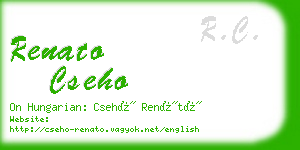 renato cseho business card